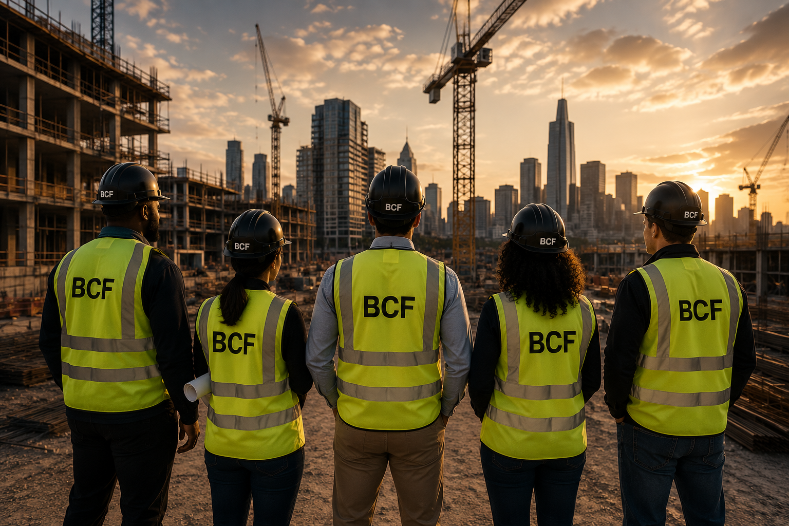 BCF hardhats for construction management